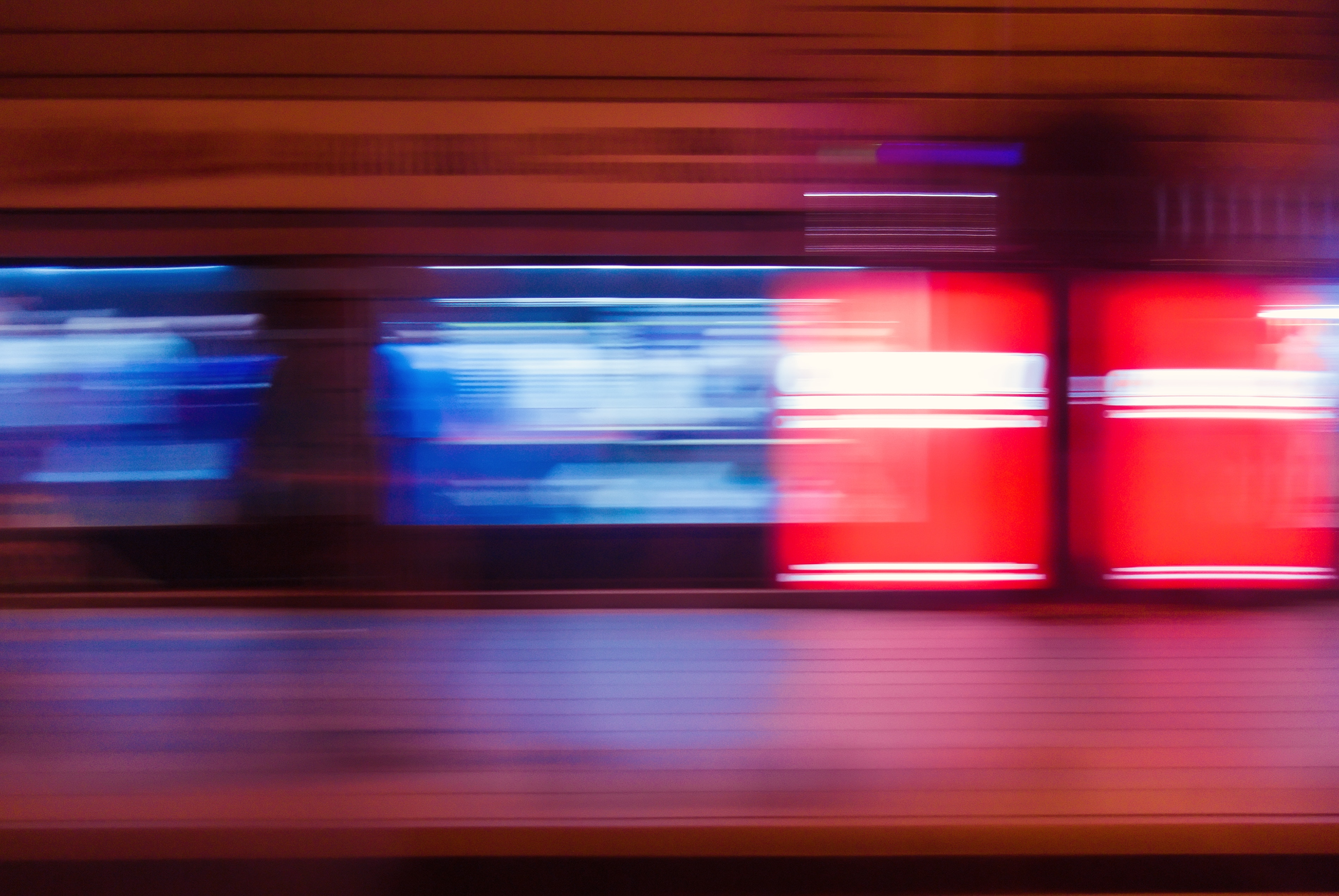 Fast moving train