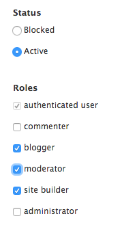 User roles and permissions