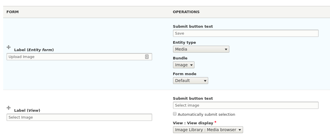 Media entity form page