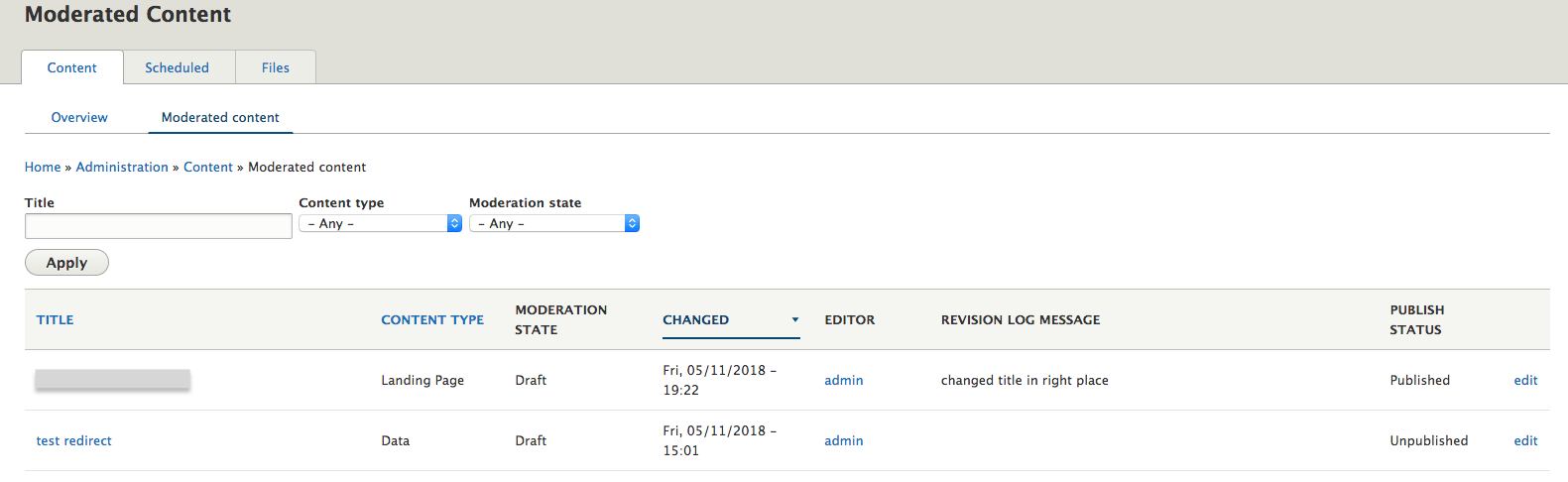 Using Views for a Moderation Dashboard