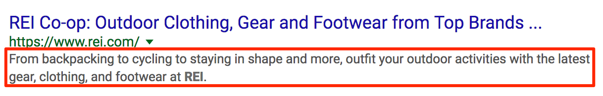 Meta description example