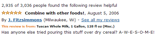 Amazon review