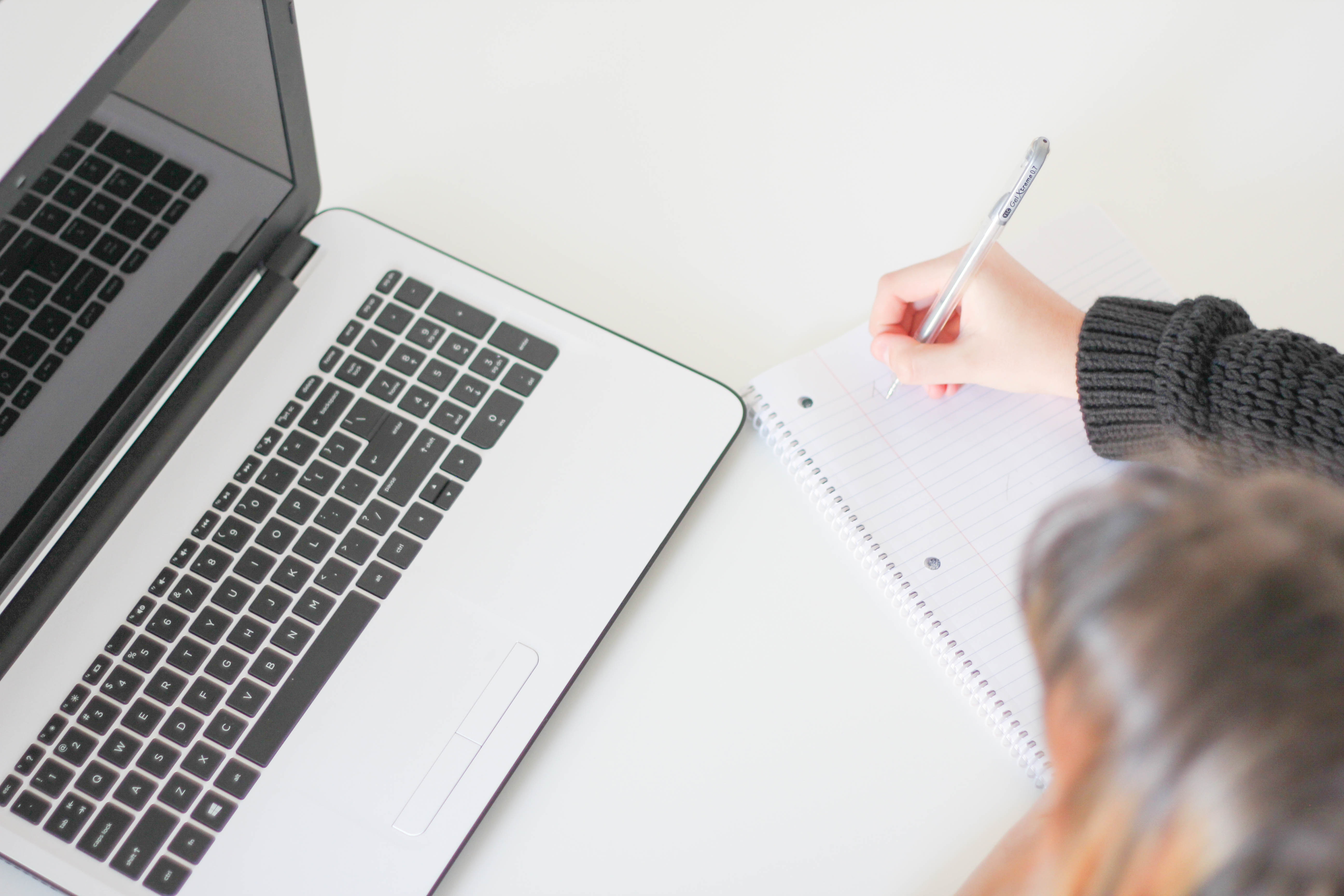 Woman taking notes