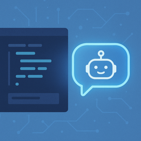 Chatbot bubble next to code window