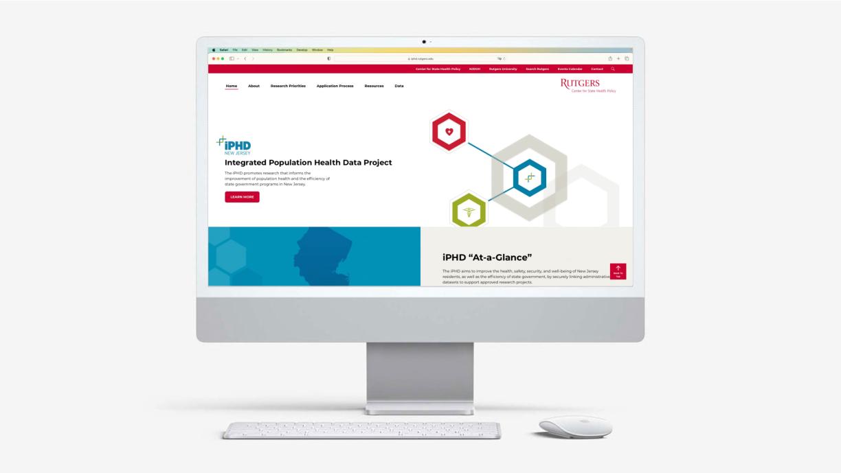 RU IPHD website on a desktop monitor